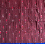 Maroon Ikat blouse fabric