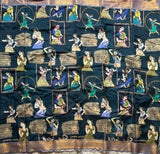 Karuna Bapu Navarasa print on Chennur silk saree