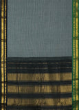 Athena - Handwoven Gadwal cotton with silk kuttu border