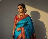 Neela Dharwad handloom pure silk saree