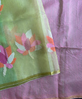 Padmasundari resham organza saree with Jamdani needlework