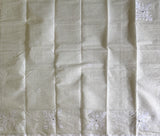 Veda White cotton saree with white appliqué