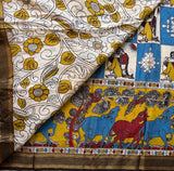 Uttara Bapu and muggu print on Chennur silk saree
