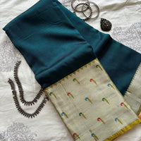 Devasena silk cotton Mangalgiri with paithani munia border