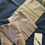 Golden skies two tone tissue linen handloom saree