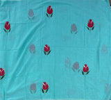Mint cooler mul cotton handpainted saree