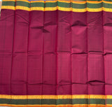 Avantika silk kanjivaram with gap border and blouse - The Maggam Collective