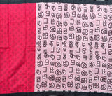 Azhagi Linen slub saree with Tamil script print