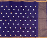 Where we begin parijat embroidery on handwoven cotton Mangalgiri with Nizam border - The Maggam Collective