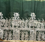 Kinnera printed Kalamkari on Kora cotton saree