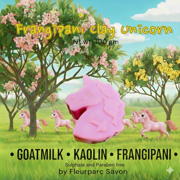 Frangipani Clay Unicorn Soap