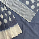 Across boundaries handwoven double Ikat mercerised cotton with blouse