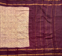Saangavi Sungudi cotton saree with Tamil script print