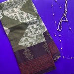 Aahana - Sanganeri block printed mul cotton saree