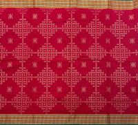Lalitya Chettinad cotton saree with Kolam block prints
