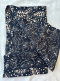 Black hand embroidered Kantha blouse fabric - The Maggam Collective