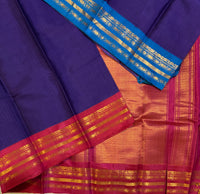 Damayanti Handwoven Gadwal cotton with silk kuttu border