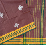 Kannagi Handwoven Venkatagiri saree with embroidered kolams