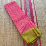 Parnica pink and yellow cotton Gadwal