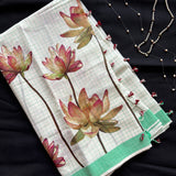 Padma handwoven mangalgiri saree with lotuses