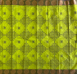 Anjale Kolam block prints Chettinad cotton saree