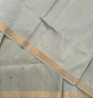 Urvi cardamom green pure silk Uppada Jamdani