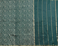 Tvarita blended silk saree with golden Tamil print