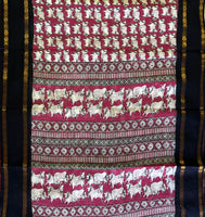 Devaki pichwai print on Sungudi saree