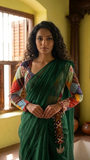 Madhu readymade full sleeves patchwork blouse
