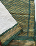 Sheetala white and green cotton Gadwal