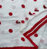 Candy toppers mul cotton saree with polka dots