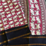 Devaki pichwai print on Sungudi saree