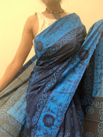Phalguni- hand dyed Batik Sungudi saree