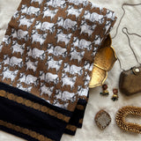 Surabhi pichwai print on Sungudi saree