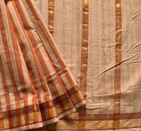 New Dawn - Mangalgiri cotton with orange border