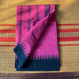 Rani Ponduru handspun and handwoven cotton saree with additional blouse - The Maggam Collective