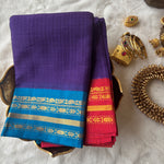 Damayanti Handwoven Gadwal cotton with silk kuttu border
