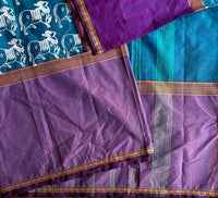 Narasimhi Kanchi cotton muppangu / mubbagam saree Pichwai printed
