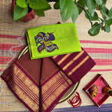 Kanjalochana Handwoven Guntur 120 Count Cotton Saree