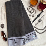 Kevala handwoven Patteda Anchu saree kolam print with blouse