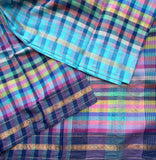 Neelima multicolour checks Mangalgiri saree with blouse