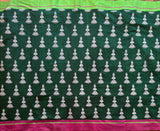 Shaivi handloom cotton Patteda Anchu with jhumka jimikki print