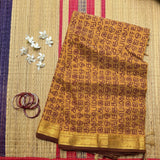All that glitters silk cotton Chinnalampattu banana fiber saree with Tamil letters