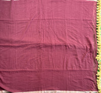 Mauve Pause mul cotton plain saree