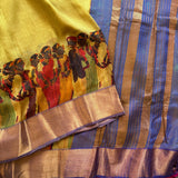 Aparimita Contemporary art print on Mangalgiri silk saree