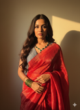Prasanna Vadana Tussar silk by tissue stripes saree