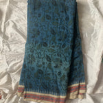 Handspun, handwoven and hand blockprinted - Ponduru saree on sale