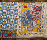 Uttara Bapu and muggu print on Chennur silk saree