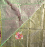 Padmasundari resham organza saree with Jamdani needlework