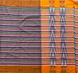 Berry delight mercerised Puttapaka Ikat cotton saree - The Maggam Collective